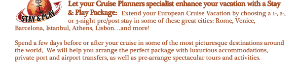 Let your Janet McLaren Specialist Enhance your vacation with a Stay and Play Package!